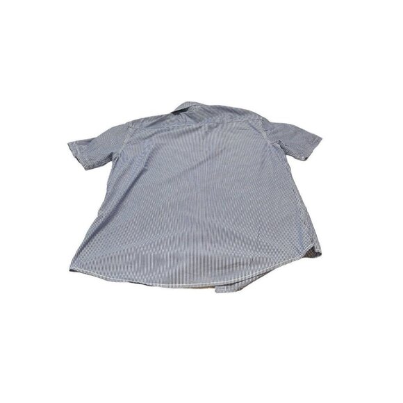 ECKO UNLTD Men’s 2XL Striped Button Up Shirt Blue Short Sleeve - Picture 3 of 8